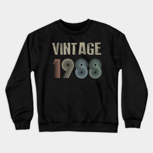 Vintage 1988 32nd Birthday Men Women Crewneck Sweatshirt